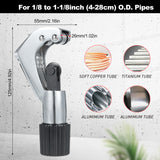 Tools Set and Tube Kit for 1/4-3/4 inch HVAC Flaring 45 Degree Heavy Duty Eccentric Cone Type Cutter