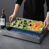 Stainless Steel Food Crisper, Fresh Display Stand, Ice Table, Western Restaurant, Nishiku Raw Meat, Sushi Salmon
