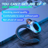 Bluetooth 5.2 Earphone Waterproof Wireless Headphones with Mic Mini Ear Hoo HiFi Stereo Music Earbuds for Phone
