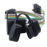 4 Pin Hitch Cable Tow Wiring Harness Flat End Connector for Rewiring Trailer Light RV Boat