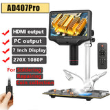 Andonstar AD407 Industrial Video 7 Inch 270X HDMI Digital Microscope For Professional PCB/SMD Soldering Tools