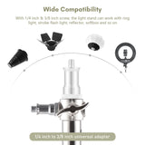 280cm/110in Heavy Duty Photography Stand Tripod Stainless Steel with 1/4" 3/8" Screw for Studio Softbox Video Light Flash