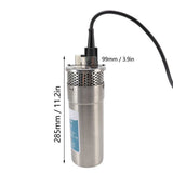 24V Submersible Well Water Pump 5A 12LPM Maximum Flows Multiple Power Supplies 12L Solar Booster Pump Stainless Steel Pump