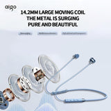 Original Aigo W01 TWS Wireless Earphone Bluetooth 5.2 Sports Noise Canceling Neckband Headphones Waterproof Microphone