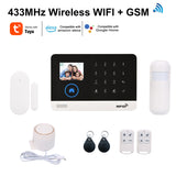 Wireless WIFI 433MHz Home Security System for Tuya APP - With Pet Motion Sensor Detector & Gas Security Alarm