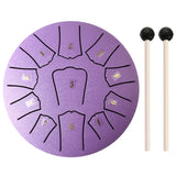 6 Inch 11 Notes Steel Tongue with Bag Music Book Drum Mallets Percussion Instruments for Yoga Meditation Unique Gift