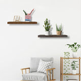 3 Pcs/Set Wood Floating Shees Hanging With Invisible Brackets Wall Shelf For Storage And Display