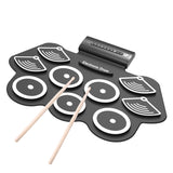 Portable W562 Electronic Drum Set Roll Up Pad Digital Usb 7 Pads Drum Set Silicone Electric Drum Pad W/foot Pedals Drumstick