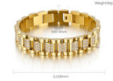 Men's Stainless Steel Electroplated Diamond Bracelet