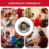 Tree Acrylic 3D Visual Effect Round Christmas Winter Fesitval Theme Decorative Ornaments For Car