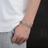 S925 Hip Hop Tank Chain Cuban Bracelet