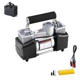 12V High-Power Car Double-Cyder Iator Compressor Portable Motorcycle Tire Pump Max 100Kpa Air w 40L/min 5Level