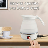 1pc 500ml Travel Electric Kettle Small Stainless Steel Portable Electric Kettle For Boiling Water Travel Tea Kettle Automatic