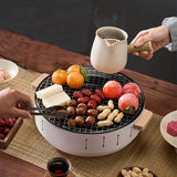 1pc, Stainless Steel Barbecue Stove, Charcoal Non-stick Rotisserie Stove, Household Peripheral Stove, Cooking Tea