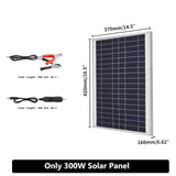 300W Solar Panel + 10A/20A/30A/40A/50A/60A/100A Charge Controller Set 12V Energy Charging Plate High Efficiency Power Bank
