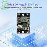 DC-DC Auto Lift Wide Voltage 3-20V Input to 3.3V/5V/12V Li-ion Battery Power Management Module Maximum 3.5A