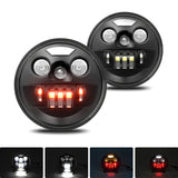 7 inch Car Motorcycle IP67 Waterproof with DRL/Turn Signal/Low Beam/High Beam 7'' Round LED Headlight
