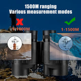 1500m for Adults 8x40 with Rangefinder and Compass IP65 Waterproof Marine UHD Binoculars Field of View 8°,