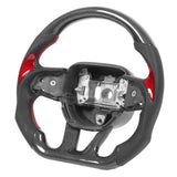 D Type Carbon Fiber Steering Wheel Epoxy Coating Car Replacement for 2015-2021