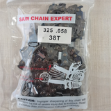 Chainsaw 20 Inch Universal 325 Big 8-Angle Chain 38T/76E Gasoline Logging Saw Blade