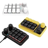 USB ro Custom Mini 12 Keys 2 Knob Programming DIY nical Keyboard Gaming Drawing Switch Portable Hot-swap Keypad