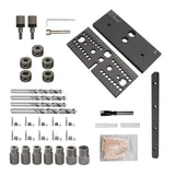 Adjustable Drilg Guide Puncher Locator 3 In 1 Woodworking Doweg Jig Kit Positioning Hole Opener Carpentry Accessory