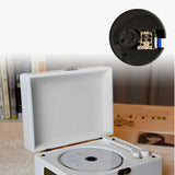 Brown/White Retro Bluetooth CD Player with Speakers Supports Drive & Hifi Sound Quality USB BT Portable For Phone