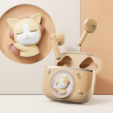 Bluetooth 5.3 Stereo In-Ear True Wireless Headphones Cute Space Capsule with Mic Noise Reduction Gaming Headphones Gift for Girl