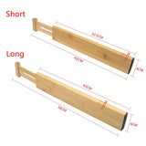 2/4PCS Adjustable Bamboo Drawer Dividers Bedroom Kitchen Drawer Storage Expandable Drawer Dividers For Cupboard Cabinet Wardrobe