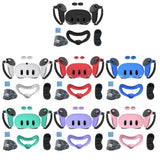7pcs Accessories Set VR Front Shell Protector Controller Grips Anti-Scratch Protective Cover Washable for Meta Quest 3