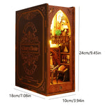 1pc DIY Book Nook Kit, DIY Miniature Dollhouse 3D Wooden Puzzle Bookend For Bookshelf Decor, Tiny Model House For Adults To Build