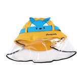 Kids Boys Mask Eye Protective Cap Bucket Anti-Saliva Dustproof Face Cover Caps Dual Purpose Sun Hat