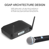 GLXD4 Wireless Microphone 2 Channels UHF Professional Handheld Mic For Stage Party Karaoke Church Meeting