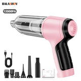 Brushless Cordless Handheld Mini Vacuum Cleaner - Dual Use for Home & Car, with Built-in Battery