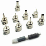 Hot Air-Gun Soldering Tools 220V LCD Blower Adjustable Electronic Heat-Gun, Bending Pipe, With 9 Nozzle Kit,EU Plug