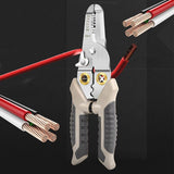 Stripping Crimping Pliers Wire Multi Functional Ring Crimpper Electrician Peeg Network Cable Stripper Tools
