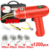 200W high-power gun wireless portable hot plastic welding hine stapler bumper repair car kit
