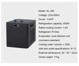 Aquarium 1/3 HP Water Chiller Hydroponics System Quiet Compressor Cooling Home Use Saltwater Freshwater Fish Tank