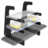 3-Tier Holder Display Stand Shelf for Storage Three Mechanical Keyboard Black