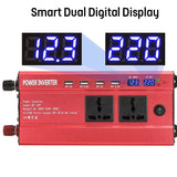 1200W Inverter 12V/24V to 220V LED Car Power Converter Charger Adapter 4 USB Interface Transformer Modified Sine Wave Inverters
