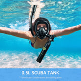 Underwater Snorkeg Full Face Children Swimming Mask Set Scuba Diving Respirator Masks Anti Fog Safe Breathing for Kids Adult