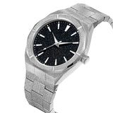 Matte Star Dust Dial Rose Gold Full Stainless Steel Strap High Quality Luxury Frosted Japanese Miyota Quartz Watch Clock for Men
