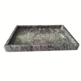 1pc Natural Marble Polished Bathroom Storage Tray, Multi-functional Tray, Toiletries Storage, Towel Tray, Cosmetics Storage, Jewelry Storage, Natural Grain, Fashion And Luxury, Neat And Beautiful, Functional And Practical, Bathroom Decoration