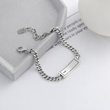 S925 Sterling Silver Graffiti Pattern Rabbit Bear Bracelet