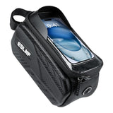 ESLNF Touch Screen Bike Pouch Phone Light Barrier Waterproof Bicycle Front Frame Bag Hard Shell Case Cycg Accessories