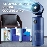 Household Tower Bladeless Air Purifier & Standing Humidifier Water Spray Fan with 50W Power