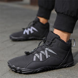 Outdoor new snow boots men women in winter, with high top thick fleece, splash, slip, and anti cold cotton shoes for couples