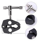 2Pack Super Clamp Crab Clamp Photography With / 1/4 And 3/8 Inch Thread Rod Clamp Pliers Clip For DSLR Rig Cameras, 15Mm Rods, L