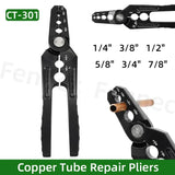 Copper Repair Compound Rounder and Flat Folded Tube Round Pliers Tool Versatile Repairing Plier CT-301