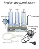 220V 60W 5-inch Double Filter Fruit Wine Filtering hine Household Small Brewing Equipment With Pressure Gauge